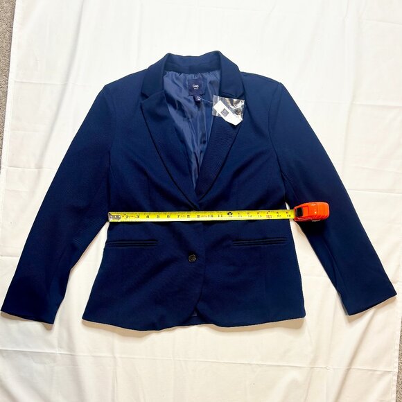 GAP Women's NWT Navy Blue Two Button Blazer Size 14 - Picture 4 of 8